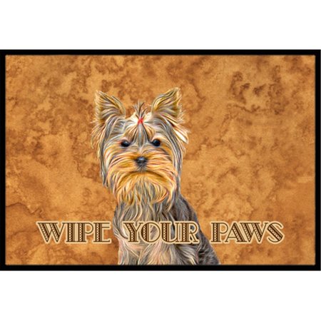 MICASA Yorkie And Yorkshire Terrier Wipe your Paws Indoor or Outdoor Mat MI55468